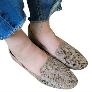 H&M Faux Snakeskin Flats Size 11